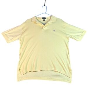 VTG‎ Flying Scotsman Polo Shirt Duck Logo Short Sleeve Casual Yellow Mens M